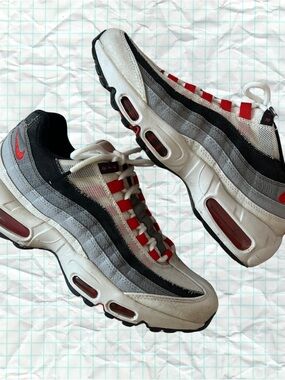 Nike Air Max 95 Big Bubble Premium in White, Black, Gray and Red